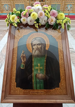 Икона преподобного Серафима Саровского в монастыре